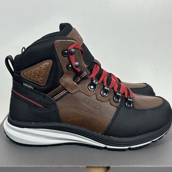 Keen 'Red Hook Mid' Men's Leather WP EH Safety Toe Oil/Slip Resistant Work Boot - Picture 5 of 16